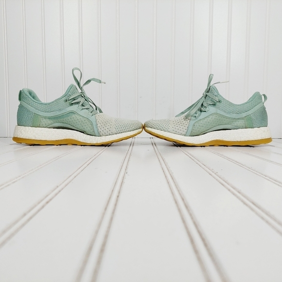 adidas PureBoost X Clima Ash Green Athleisure Slip On Running Sneakers F503 - Picture 7 of 13